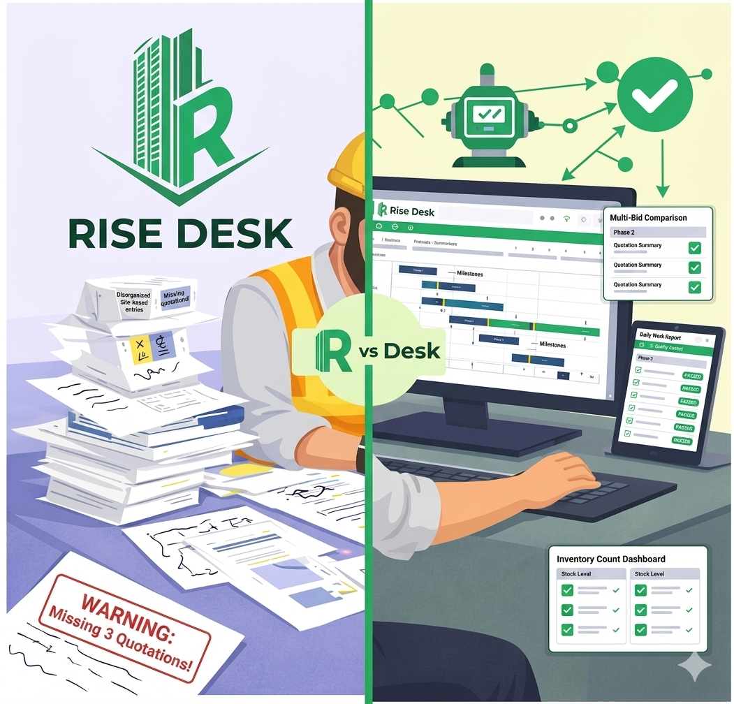 RiseDesk construction CRM by HighRise Builders